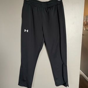 Black under armor sweatpant joggers size youth XL